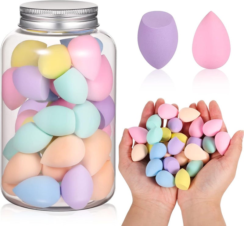 WSICSE 40pcs Mini Makeup Sponge Set Multi Colored Mini Beauty Blender Professional Beauty Blender Sponge Super Soft Concealer Sponge Facial Makeup Tools for Foundation, Powder, Liquid - Image 1