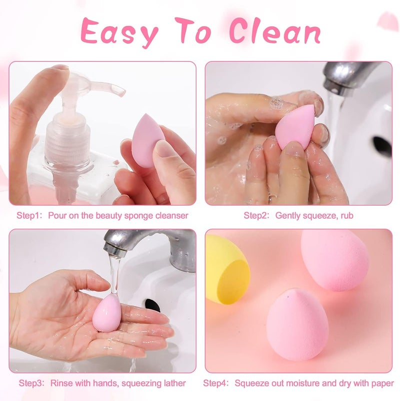 WSICSE 40pcs Mini Makeup Sponge Set Multi Colored Mini Beauty Blender Professional Beauty Blender Sponge Super Soft Concealer Sponge Facial Makeup Tools for Foundation, Powder, Liquid - Image 4