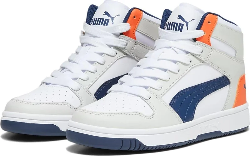 PUMA 370486 Rebound Layup Sl Jr Sports Shoes White-Blue