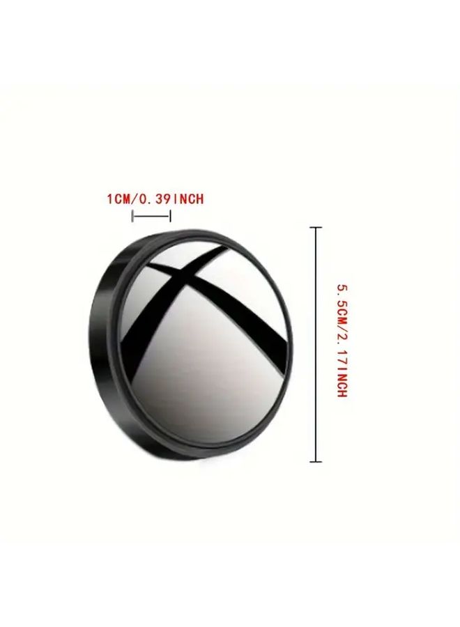 2 White 360 Adjustable Car Blind Spot Mirror High Definition Wide Angle Convex Lens - Image 2