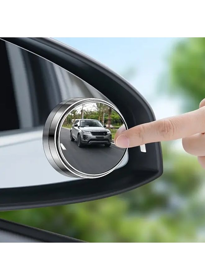 2 White 360 Adjustable Car Blind Spot Mirror High Definition Wide Angle Convex Lens - Image 3