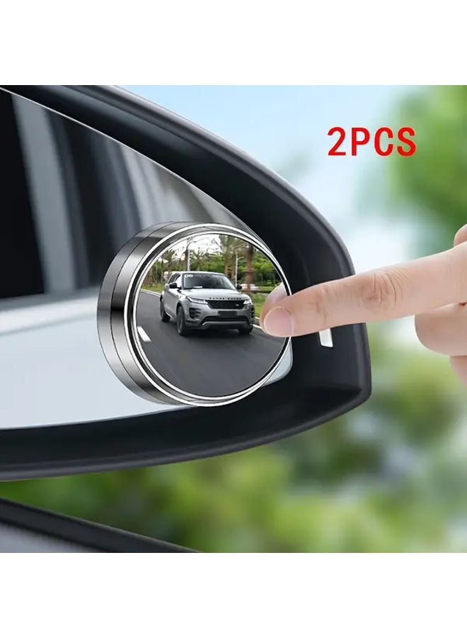 2 White 360 Adjustable Car Blind Spot Mirror High Definition Wide Angle Convex Lens - Image 4