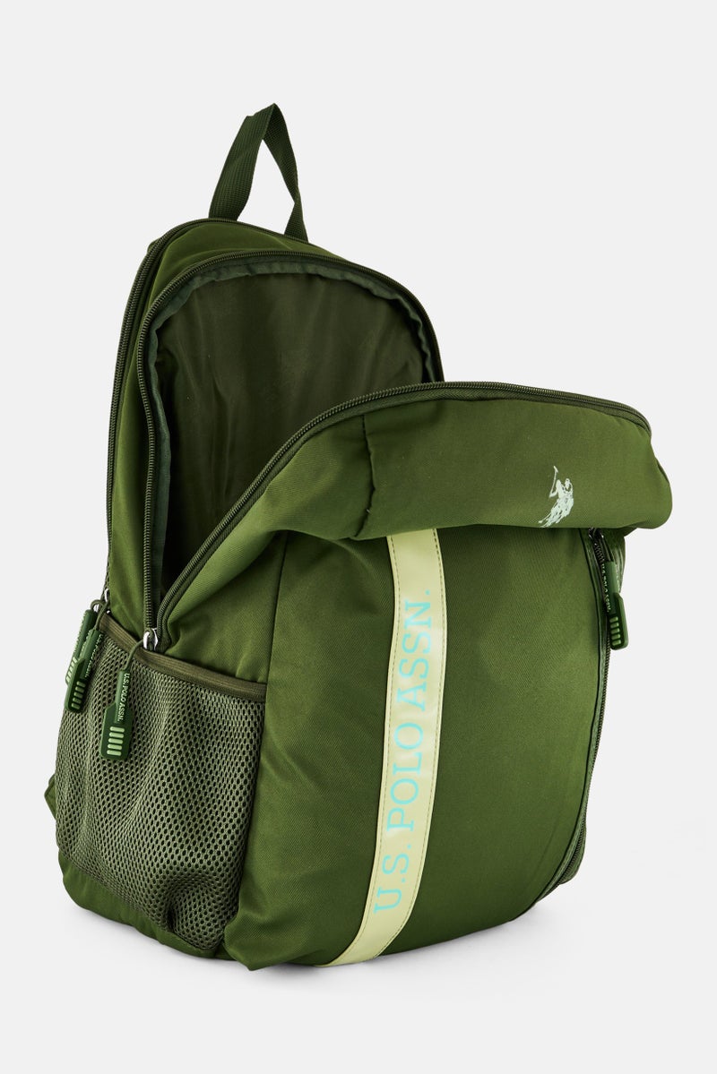 U.S. Polo Assn. Men Brand Logo Backpack, Dark Olive  - Image 2