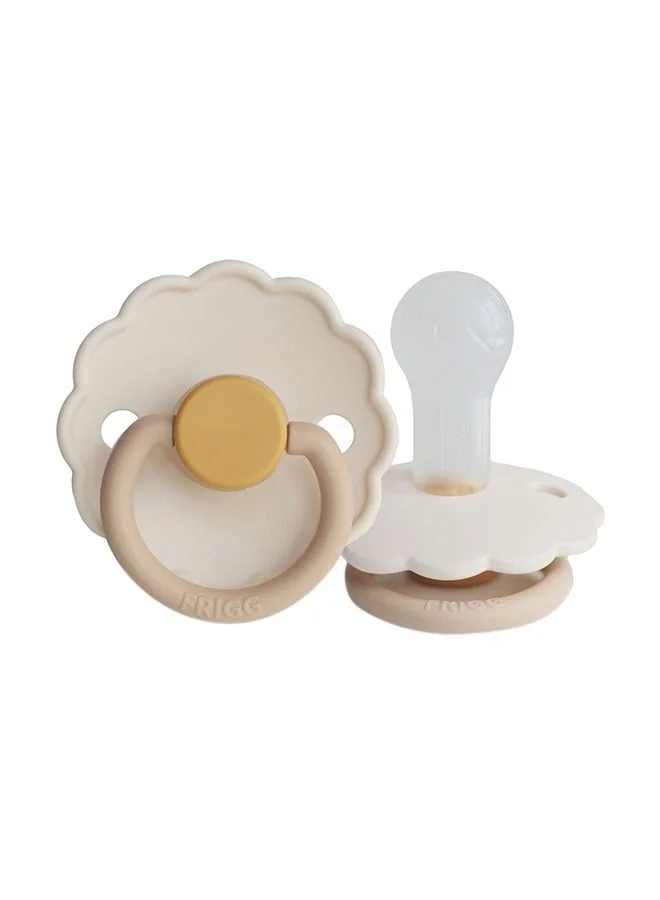 FRIGG Pack Of 1 Daisy Silicone Baby Pacifier 6-18M Chamomile - Size 2
