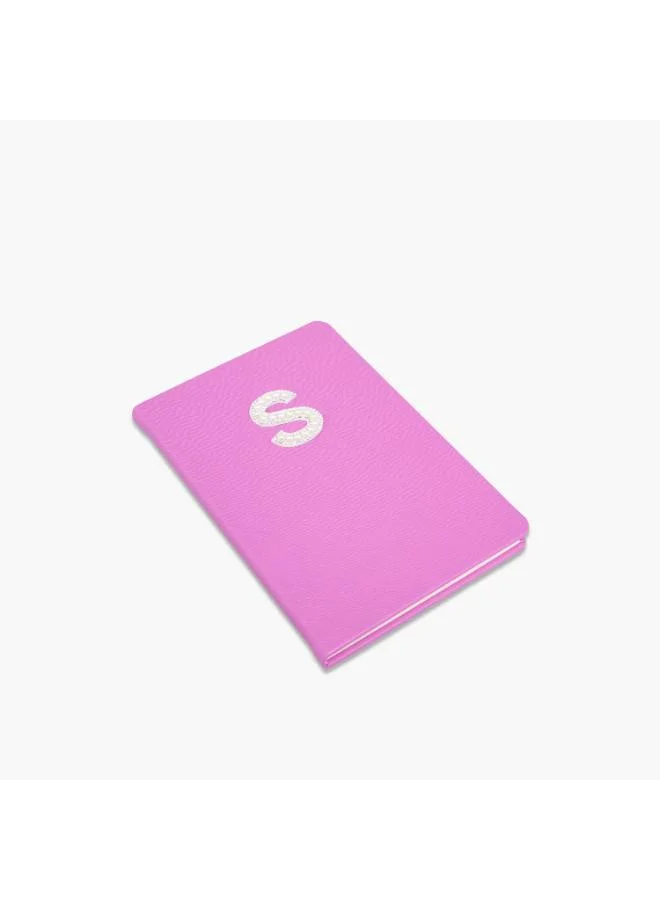 لايف ستايل Initial 'S' Embellished Pink Notebook for Girls