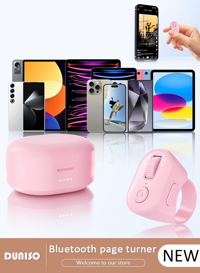 DUNISO TikTok Scroll Ring, Page Turner for iPhone iPad, Wireless Bluetooth Camera Remote Control, Suitable for TIK Tok, iPhone, iPad, Android  - Image 1
