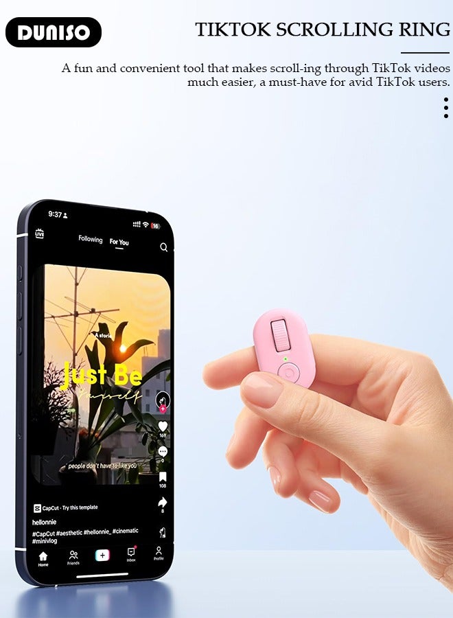 DUNISO TikTok Scroll Ring, Page Turner for iPhone iPad, Wireless Bluetooth Camera Remote Control, Suitable for TIK Tok, iPhone, iPad, Android  - Image 3