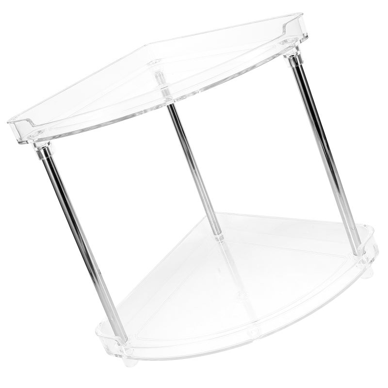 Bathroom Counter Organizer Kitchen Countertop Corner Organizer Storage Shelf Vanity Tray - Image 5