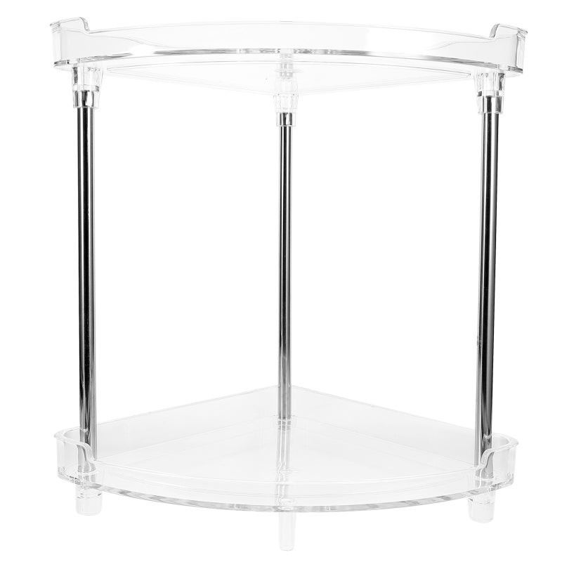 Bathroom Counter Organizer Kitchen Countertop Corner Organizer Storage Shelf Vanity Tray - Image 1