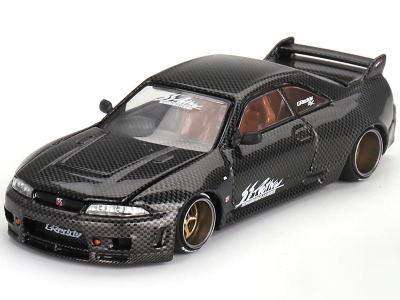 Mini GT Skyline (R33) Active Carbon R RHD (Right Hand Drive) Carbon Black (Designed by Jun Imai) Kaido House Special 1/64 Diecast Model Car by True Scale Miniatures KHMG116 - Image 2