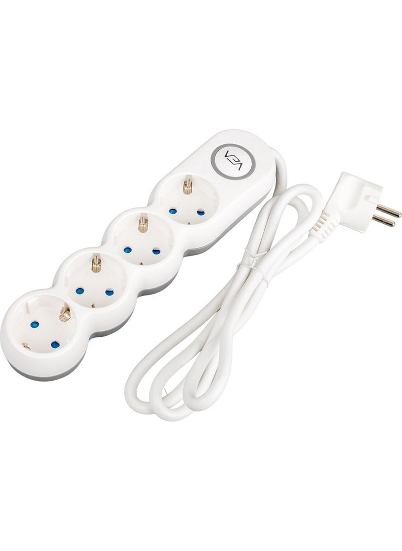 AYT Vea VE-2S4S 4-Piece 1.5 Meter Cable Switched Group Socket Extension Cable 3680 Watt 16 Ampere  - Image 2