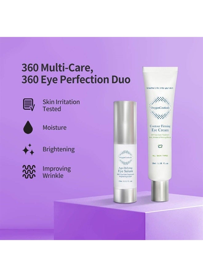OxygenCeuticals 360 Eye Perfection Duo, Advanced Anti-Aging Eye Treatment Set, 2 Products, Eye Cream 35ml/18 oz & Eye Gel Serum 15ml/0.5 oz, Visibly Reduce Under-Eye Bags, Puffiness, Wrinkles, Dark Ci - Image 3