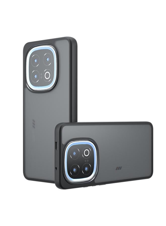 جراب هاتف Armor Big Pore PC Hybrid TPU لهاتف Vivo iQOO 13 (أسود غير لامع)