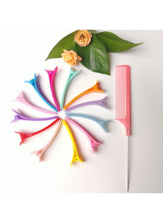 12 مساءً مقطع سلامة الشعر مع قطعة واحدة محترفة معدنية مضادة للمعادن ، دبوس شعر المكياج ، الفتيات الإناث للتصميم ، مجموعة أدوات صالون الشعر (اللون) - Image 1