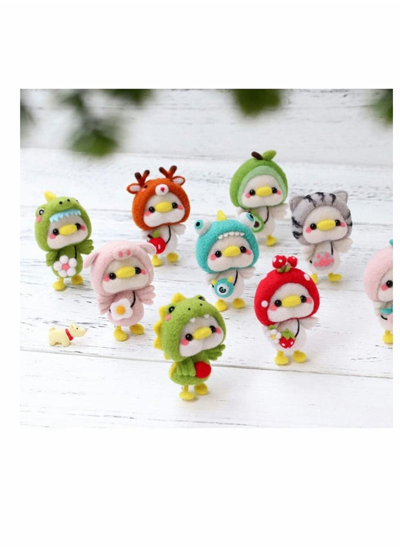 KASTWAVE - Wool Felt Needle Felting Kit Beginner with Tools, Felting Foam Mat, Colorful Wool, Felting Kit for DIY Handcraft Duck with Needle Felting Material - Image 1