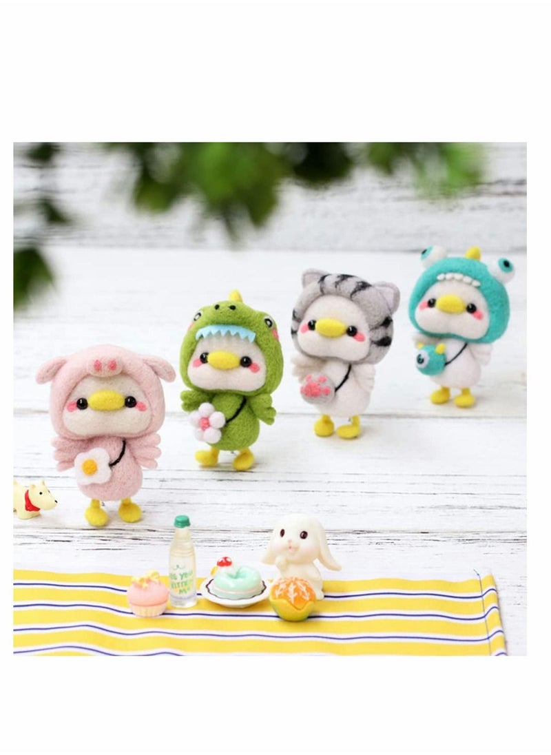 KASTWAVE - Wool Felt Needle Felting Kit Beginner with Tools, Felting Foam Mat, Colorful Wool, Felting Kit for DIY Handcraft Duck with Needle Felting Material - Image 1