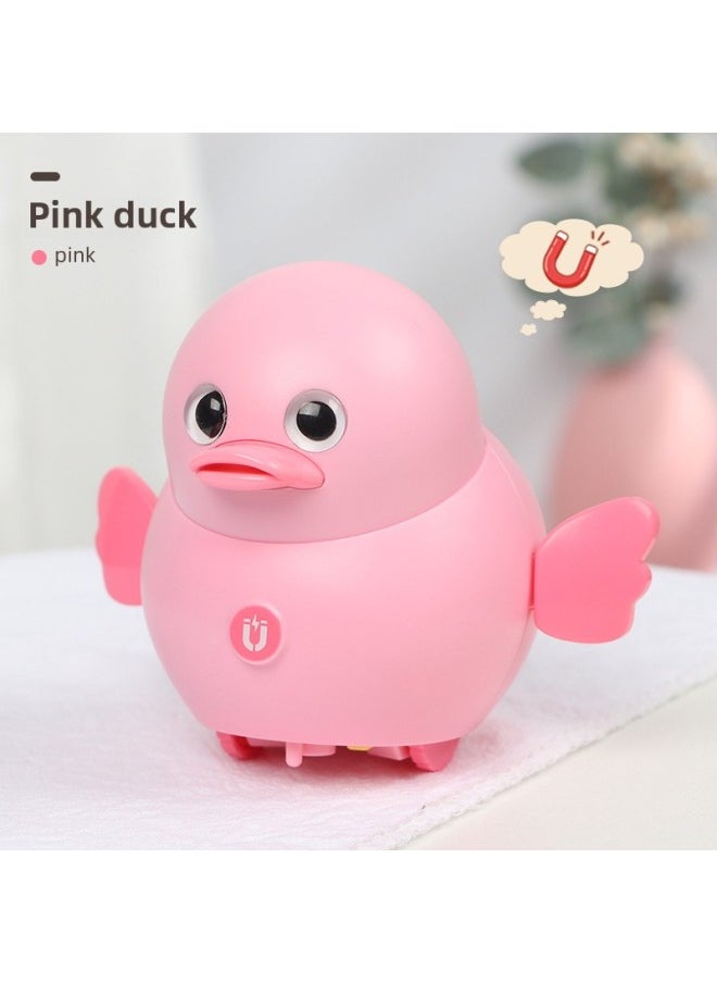 Same Style Internet Celebrity Electric Magnetic Swing Duck Toy Cute Chicken Small Team 6 Gift Boxes-Color:Pink  - Image 1
