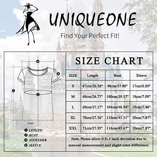 UNIQUEONE Magical Shirt for Women Magic Kingdom Tshirt Family Vacation Tee Castle Graphic Short Sleeve Tops Pink - Image 5