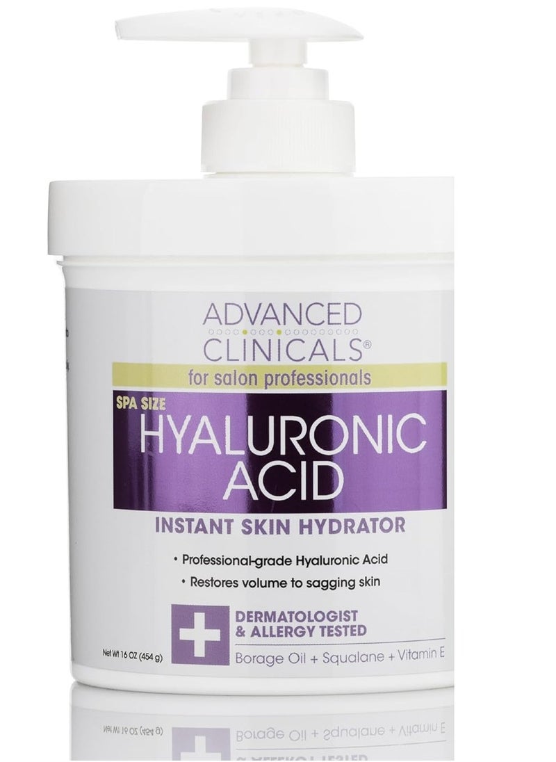 Advanced Clinicals Advanced Clinicals hyaluronic acid Cream 454g  - Image 1