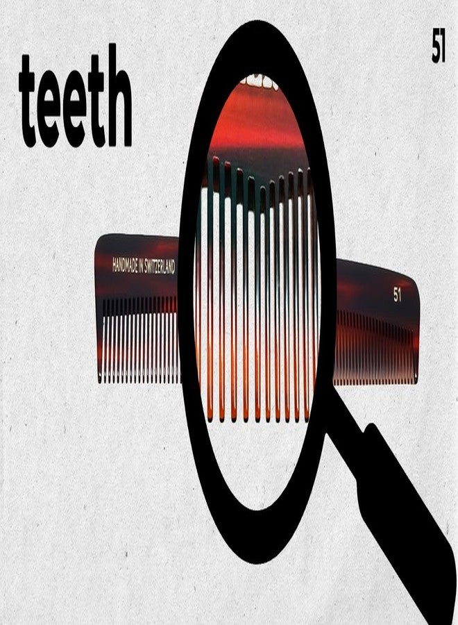 Speert #51 Handmade Wide Narrow Tooth Comb Tortoise Havana Acetate Thick Coarse Curly Thin Fine Straight Hair Detangling Parting Grooming Teasing Hair Styling Hairdresser Barber Hairdressing Wet Dry - Image 4