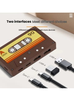 General Tape HUB Cute retro desktop ornamentsTape USB HUB adapter splitter flexible adaptation and efficient office  - Image 2