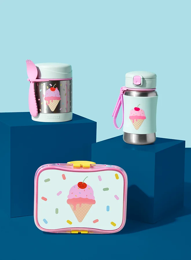 Skip Hop Spark Style SS Straw Bottle - Ice Cream