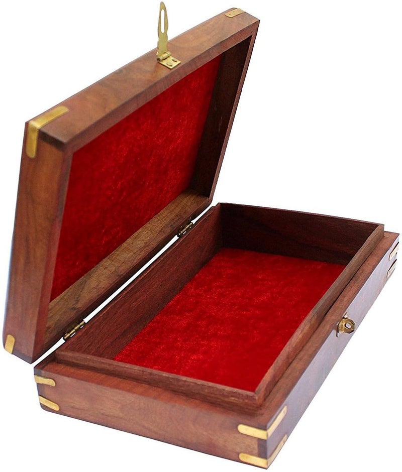 ZYNTIX Vanity Box Jali Brass Design Decorative Case Kit storage boxes big box jewellery box organisers Vanity Organiser for Women, jewellery box for girls (12 x 8 Inch) - Image 4