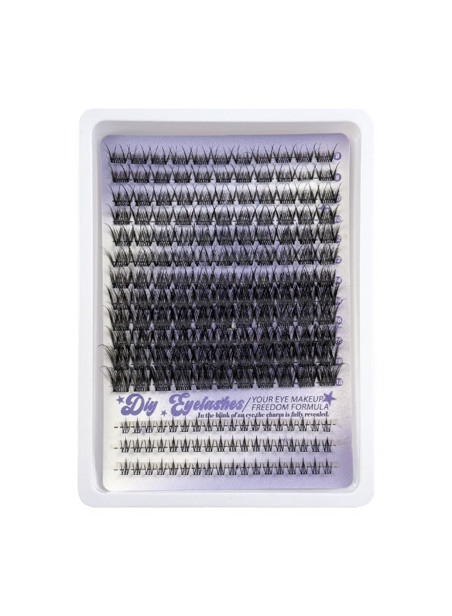 186-Cluster False Eyelash Set—7 Styles of Lash Extensions—Fluffy, Curled, Natural, and Voluminous (8-18mm) - Image 1