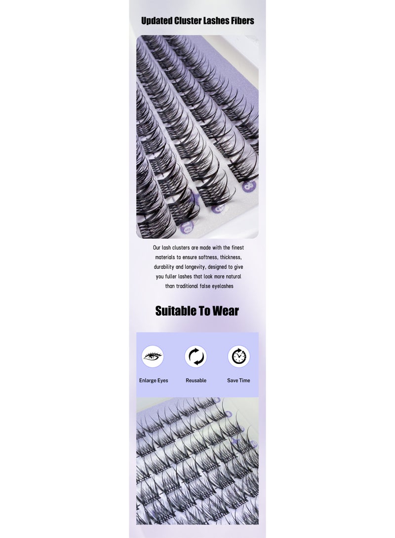 186-Cluster False Eyelash Set—7 Styles of Lash Extensions—Fluffy, Curled, Natural, and Voluminous (8-18mm) - Image 4