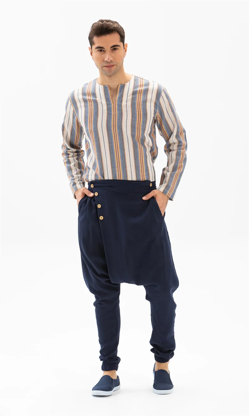 اليش شيل بيزي Free Sile Cloth Shalwar Navy Blue Lcvt