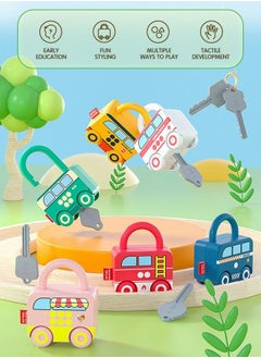 GROIC Kids Learning Lock With Key, Number Matching And Counting, Montessori Educational Toy, Preschool English Word Toy Set, Transport Car  - Image 2