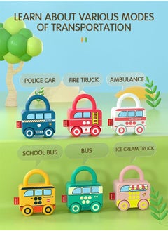 GROIC Kids Learning Lock With Key, Number Matching And Counting, Montessori Educational Toy, Preschool English Word Toy Set, Transport Car  - Image 5