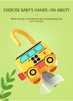 GROIC Kids Learning Lock With Key, Number Matching And Counting, Montessori Educational Toy, Preschool English Word Toy Set, Transport Car  - Image 3