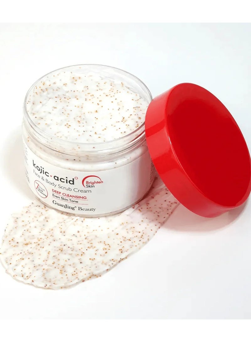GUANJING Kojic Acid Face Body Scrub Cream Beep Cleansing Even Skin Tone - Image 3