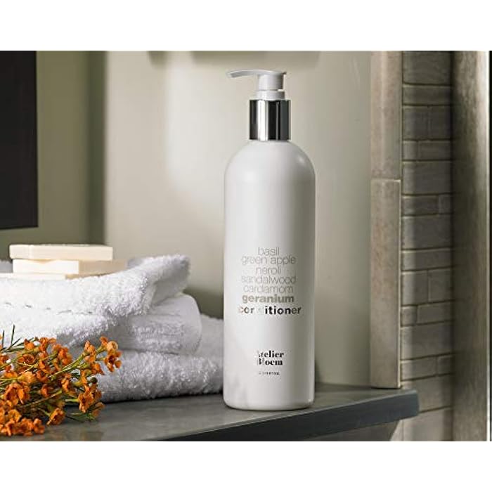 Atelier Bloem Geranium Strengthening Conditioner - Kimpton Hotel Collection - Bath & Body - Basil, Green Apple, Neroli, Sandalwood, Cardamom and Geranium - 16 oz. - Image 3