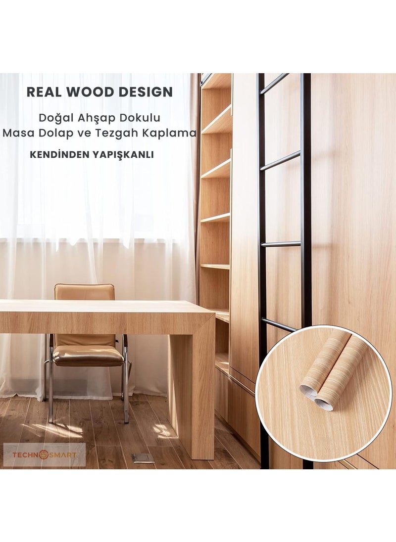 Technosmart Self Adhesive Wood Textured Covering Paper 60x100 cm  - Image 4