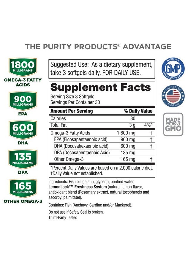 Purity Products Ultra Pure Omega 3 Super Formula 90 Softgels - Image 3