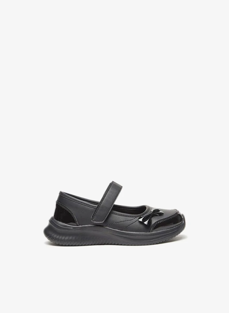 Dash BLACK Bow Accent Mary Jane School Shoes With Hook And Loop Closure for Women | Best Price UAE