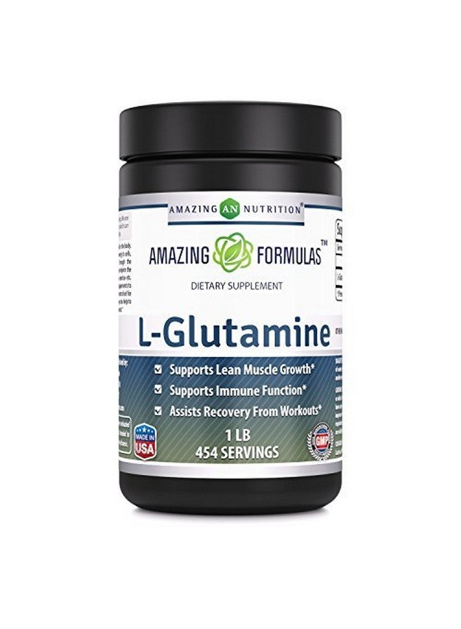 Amazing Nutrition Amazing Formulas L-Glutamine Powder | Amino Acid Supplement | Non-GMO | Gluten Free | Made in USA (Unflavored | 1 Lb) - Image 1