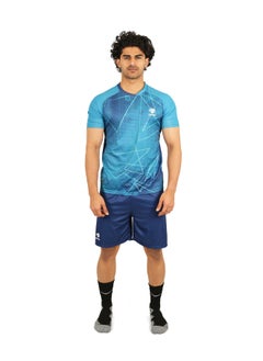 Abitos Light Blue and Blue Soccer Set – Men’s Soccer Jersey and Shorts for Athletic Performance  - Image 2