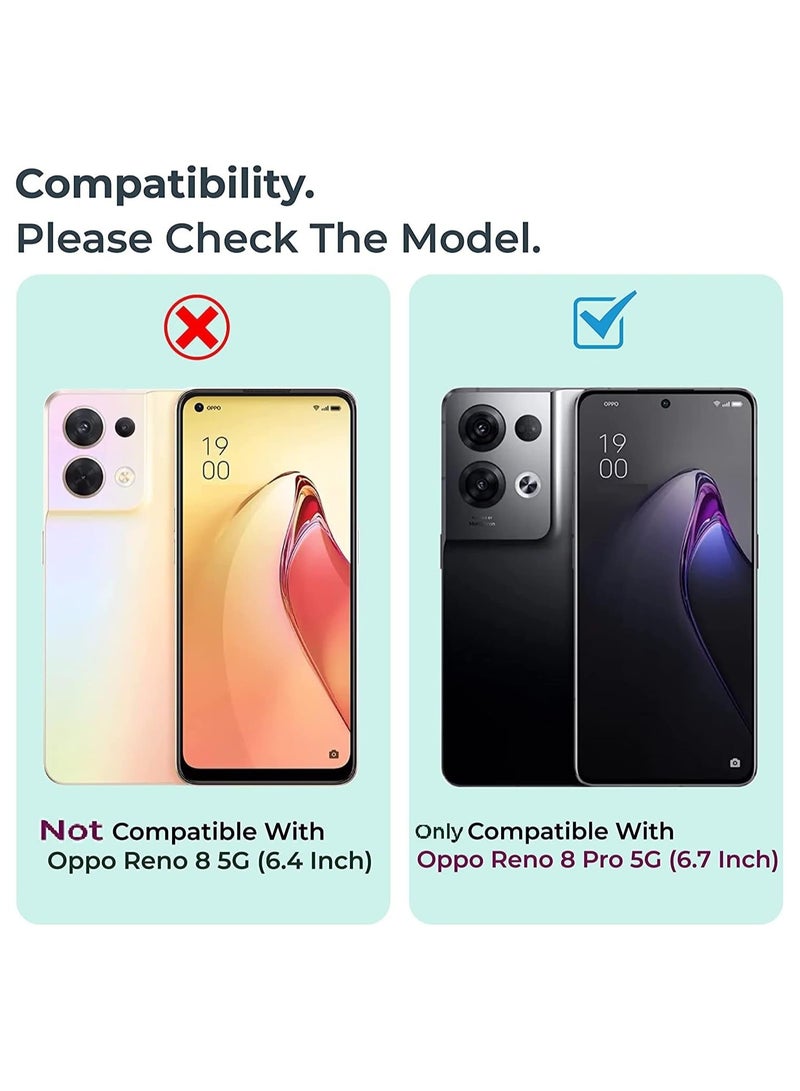 Pack Of 3 for OPPO Reno 8 Pro 5G Case, with 2 Tempered Glass Screen Protector TPU Ultra Soft Air Cushion Anti-Yellow Anti-Scratch Shockproof Protective Shell Corner Cover OPPO Reno 8 Pro 5G, Clear - Image 4