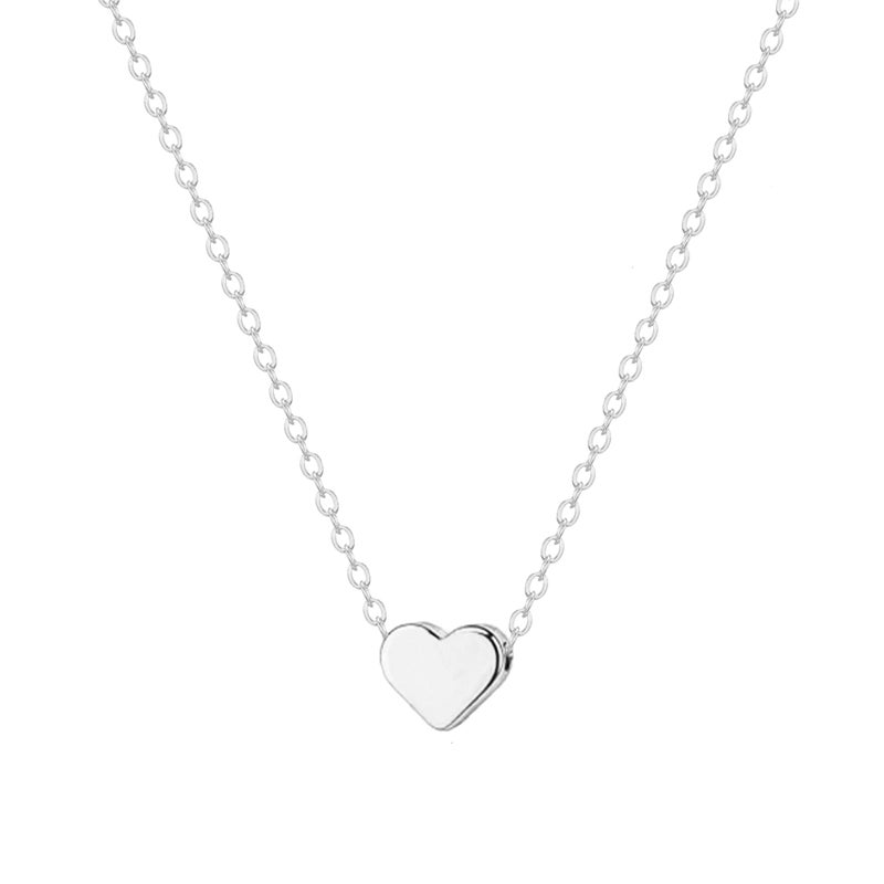 Zeffy Tiny Heart Necklace Sterling Silver Dainty Cute Heart Choker Necklaces Simple Heart Pendant Necklace Trendy Jewelry for Women - Image 1