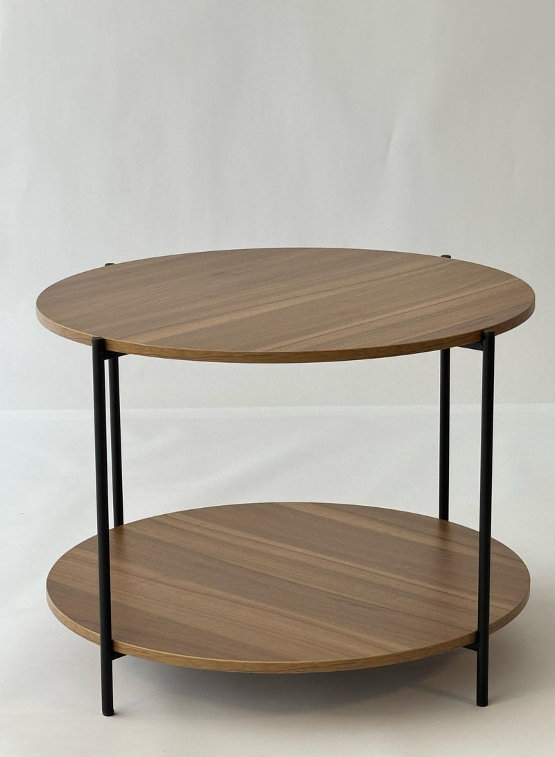 Living Elegant circular wooden table, size 54* 41 cm - Image 5