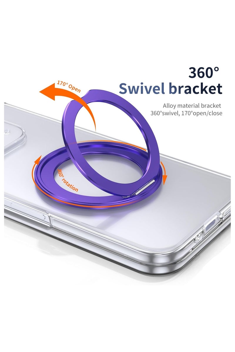 عام غطاء حماية لهاتف Google Pixel 10 Pro القابل للطي - يحتوي على حامي شاشة مدمج وطبقة زجاج أمامية، مع حامل حلقي دوّار 360 درجة، وغطاء مغناطيسي مقاوم للصدمات. - Image 2