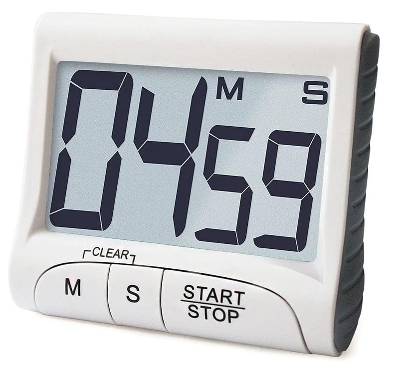 CPEX Digital Kitchen Timer 3 Large Display Stopwatch Loud Alarm Magnetic Back for Cooking Classroom Teachers Kids Games Sports Timer for Workouts Exercise