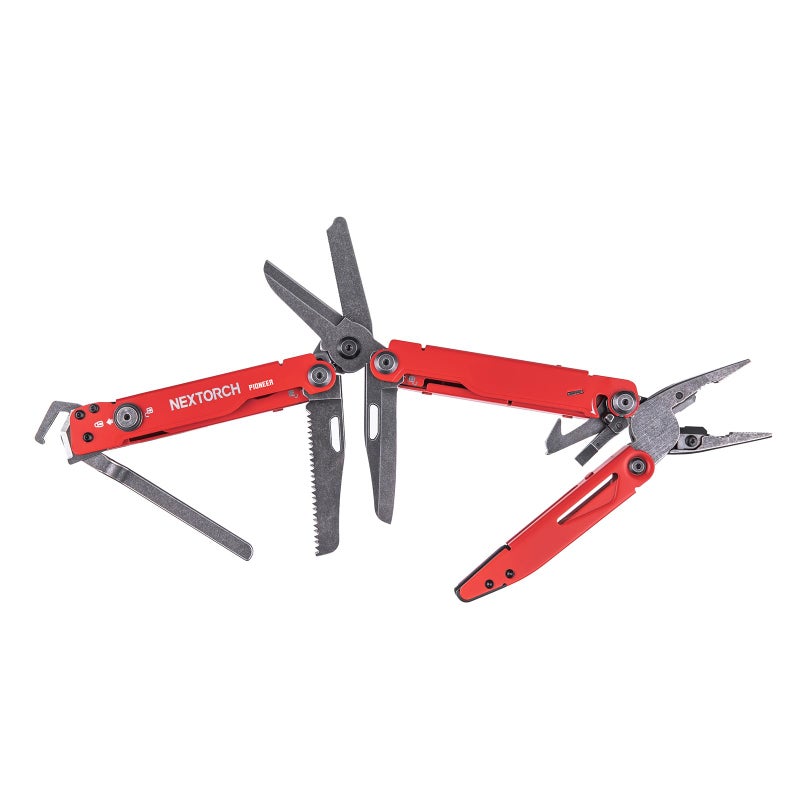 Nextorch Pioneer Mt20 14-In-1 Multi-Tools Full-Size Versatile Multi-Tool Set With Scissors Needle Nose Pliers Pocket Clip Multi-Tool (Red) - Image 1
