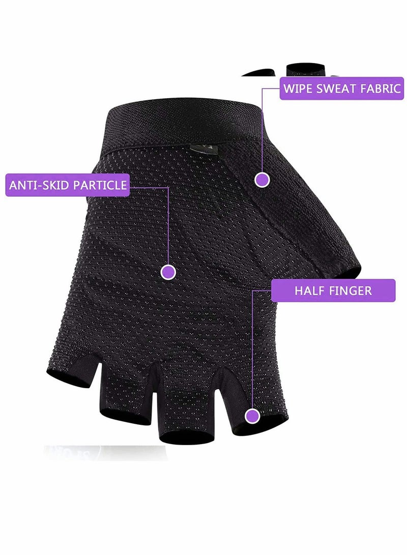 Kids Fingerless Cycling Gloves Children Half Finger Sport Breathable Nonslip Shock Absorbing Child Riding Bike for Girl Boy Fishing Roller Skating Hunting Climbing