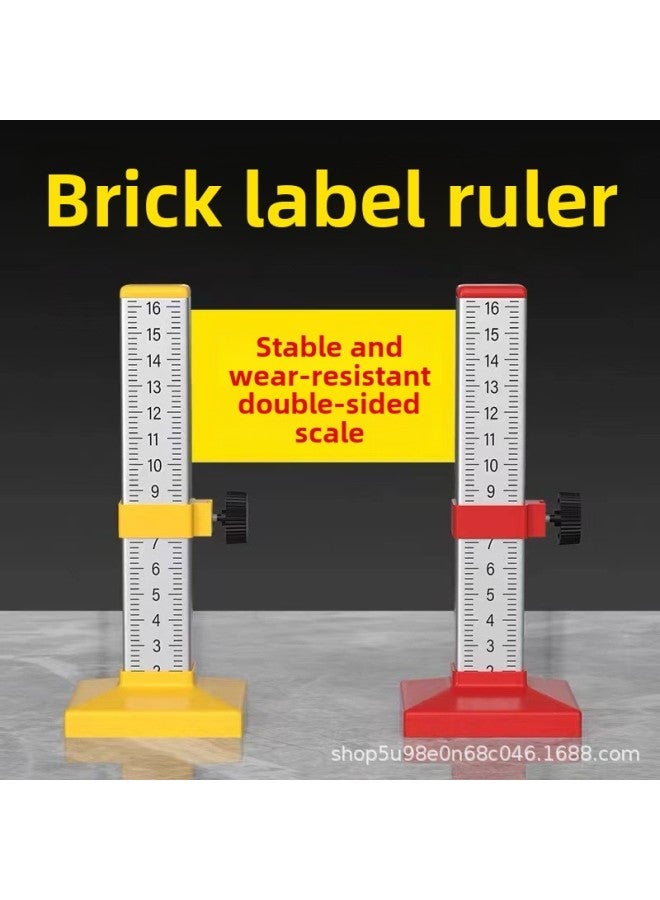 Higher Ruler, Special Tools For Floor Tiles, Ceramic Tile Artifact, Horizontal Ruler, Bricklayer Ruler, Scale Ruler-Model:Yellow With Color Box - Image 4