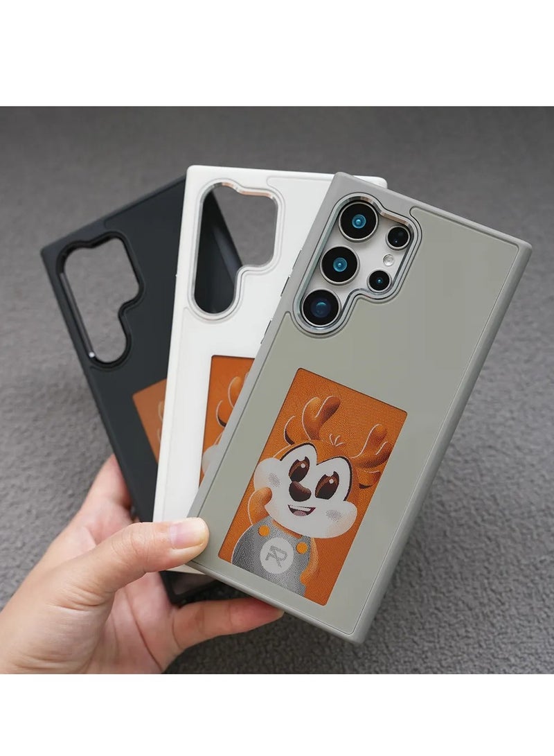 NFC INK Smart Screen Phone Case for Samsung S24 Ultra - Grey - Image 3