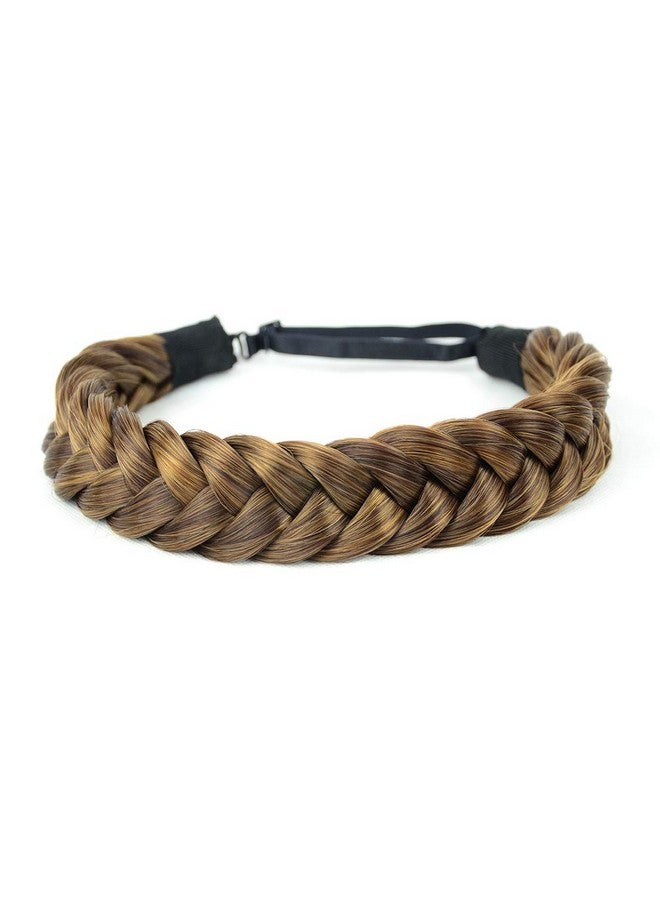 DIGUAN Huge 2 Strands Thick Synthetic Hair Braided Headband Classic Chunky Plaited Braids Elastic Stretch Hairpiece Women Girl Beauty Accessory 4Oz (Claybank) - Image 3